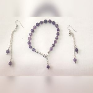 Amethyst Bracelet earring set.